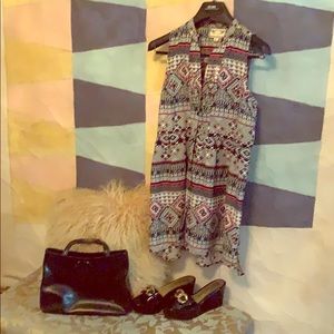 Dress/ Anthropologie, shoes, Bag